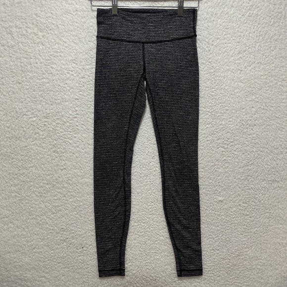 lululemon athletica Pants - Lululemon Wunder Under Leggings Heathered Black Women's Size 6